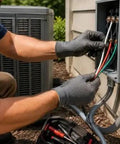 Top Tier Thhn Electrical Wire Featuring Six Awg White Black And Red Combined With Eight Awg Green Ground Stranded Copper Build Ul Certified For Rapid Shop Fixes Boss Level 25 Foot Spool Ready being installed into a panel.