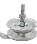 5-inch galvanized steel pipe track roller with mounting bolt for 1 5/8 in. O.D. pipe track