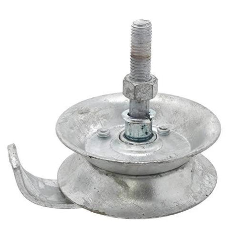 5-inch galvanized steel pipe track roller with mounting bolt for 1 5/8 in. O.D. pipe track