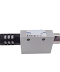 Rock Solid Vacuum Ejector Ev15sk High Flow Pneumatic Suction Valve, silver metal body, designed for effective suction in assembly lines.