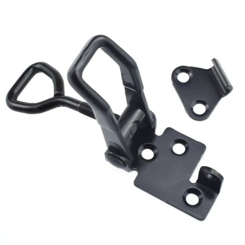 Two Pack Adjustable Metal Toggle Latch Clamps Beefy Heavy Duty Quick Release Hasp Latch With Lock Hole 100 Kg Holding Capacity Catch Kit