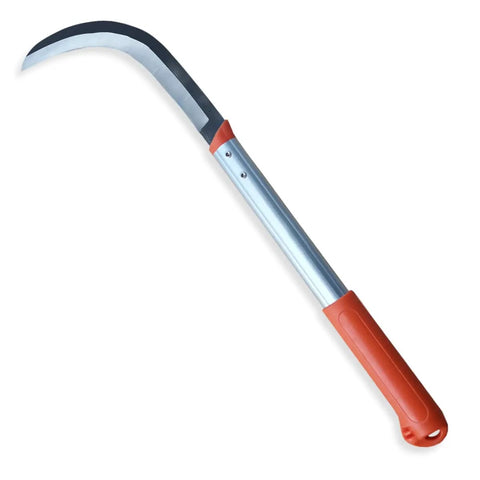 Japanese Style Garden Weeder Scythe For Lawn And Yard Care Manual Mowing And Trimming Sharp Manganese Steel Blade 22.83 Inch Half Moon Sickle