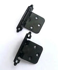 Ten Pack Self Closing Overlay Cabinet Hinges Flush Mount Heavy Duty Cupboard Door Spring Hinges Black For Furniture Hardware