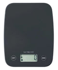Digital Kitchen Scale For Food, 11Lb And 5Kg Precision Scale With Ounces And Grams, LCD Display, Black Surface, Close-up View