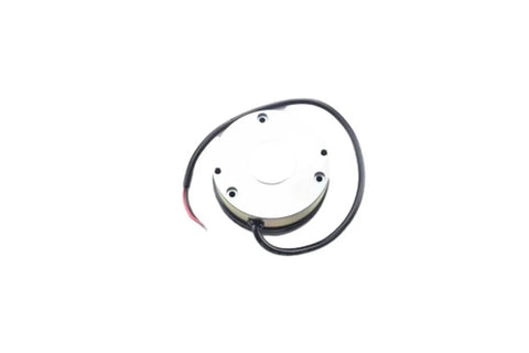 ZDS-48V-8N.M forklift electromagnetic brake module, front view, round metal housing with black and red wires