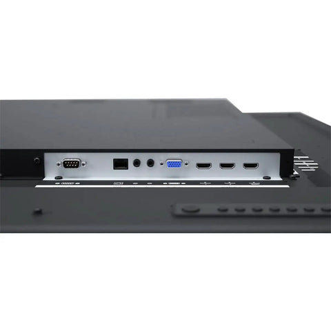 Back panel connections of 75 Inch 4K Ultra HD Digital Signage IPS LED Display with ports for easy access and installation.