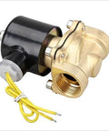 One Quarter Inch Electric Solenoid Valve 110V 115V 120V AC NPT Normally Closed Brass Body With Copper Coil