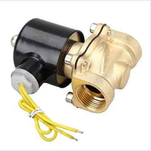 One Quarter Inch Electric Solenoid Valve 110V 115V 120V AC NPT Normally Closed Brass Body With Copper Coil
