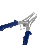 Premium TKOWTB Miter Spring Clamps With 304 Steel Rust Proof Build For Woodworking Projects, 90 Degree Precision Molding And Frame Assembly Kit Including Pro Pliers. Blue-handled 304 steel miter spring clamp for 90-degree wood frame assembly