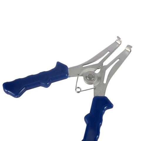 Premium TKOWTB Miter Spring Clamps With 304 Steel Rust Proof Build For Woodworking Projects, 90 Degree Precision Molding And Frame Assembly Kit Including Pro Pliers. Blue-handled 304 steel miter spring clamp for 90-degree wood frame assembly