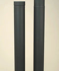 Adjustable Black Stovepipe Chimney Pipe 6 To 8 Inch Diameters Extends 38 To 70 Inches Single Wall Heavy Duty 22 Gauge Steel