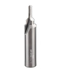 Knockout Countersink Slotting Router Bit For Size Eight Flathead Screws Solid Carbide Build With Half Inch Shank And Two Flutes showing precision tip design.