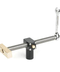 Robust Mingzhe Carpenter Workbench Clamping Tool Featuring High Precision Vise Adjustable Length For Woodworking Projects And Long Lasting Brass Steel 20mm Design close-up view showing brass and steel components with adjustable clamp.