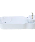 Heavy Duty Eu Standard 3 Way Power Strip Adapter With Two Pin Round Holes Compact White Wall Outlet Converter 250V 16A side view
