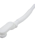 G1-1/2 Flat Bathtub Drain Pipe Kit Flexible Waste Pipe for Freestanding Tub Low Profile P-Trap White 92cm, showing a white flexible pipe.