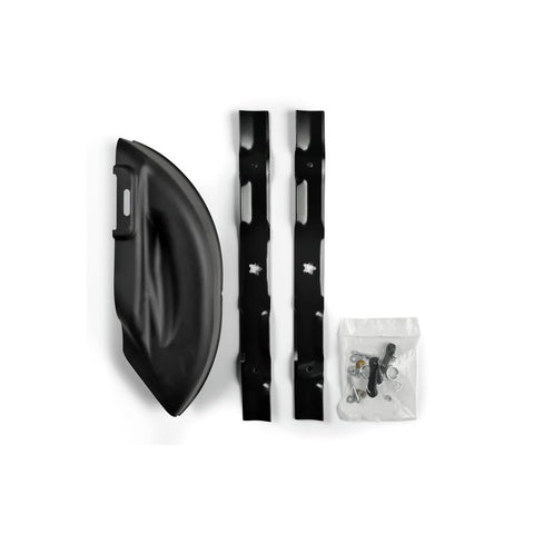 46 Inch Mulch Kit For Lawn Tractors And Zero Turn Mowers With Mulch Plate With Two Blades And Mounting Hardware Black Converts Deck