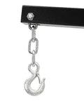 Detail of hook and chain on Badass Heavy Duty Folding Engine Hoist 2 Ton Hydraulic Cherry Picker Garage Workhorse.