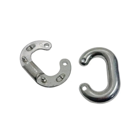 Built Like A Tank Drop Forged 3 4 Inch Marine Grade Stainless Steel 316 Chain Connecting Link with 4400 Lbs Working Load Limit for rigging tasks.