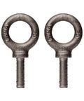 Two Pack Eyebolt Set Go-To Heavy Duty Lifting Shoulder Eyebolts 1/2-13 Threads By 1-1/2 Inch Length Forged And Tempered Industrial Grade