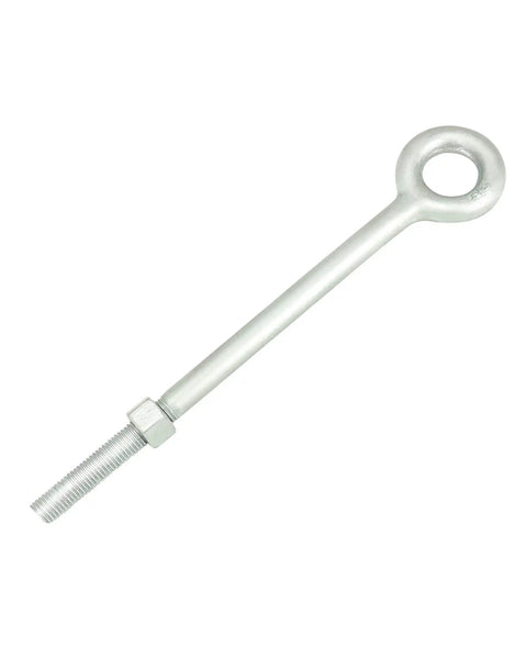 Heavy Duty Galvanized Eye Bolts With Nuts 3/4 Inch By 12 Inch Forged Steel 2 Pack For Rigging And Lifting Straight Line Pulls Only Working Load 7200 Lbs Break Strength 36000 Lbs