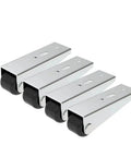 Heavy Duty Low Profile Anti Sag Gate Rollers With Slick Sealed Ball Bearings And Tough Floor Glide Pads For Hefty Wood Gate Swings, 4 Pack of Rollers with Black Wheel.