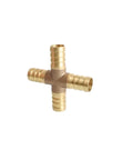 Brass Hose Barb Fittings Kit 4 To 25 Mm Multi Size Straight Elbow Tee Y Cross 2 3 4 Way Splitter Connectors For Garden And Home Dope Rustproof High Temp Easy Install, brass cross fitting