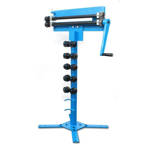 Bead Roller Sheet Metal Machine With 6 Die Set Pro Kit 1.2mm Beader Roller Stand Included, shown with manual gear drive and die holders.