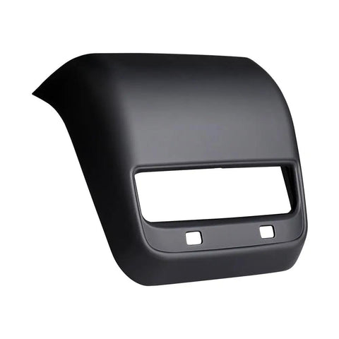 Killer Matte Black Rear Air Vent Protector Fits Tesla Model 3 And Y Center Console Dash Trim Cover detail view from the side.