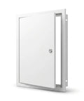 Heavy Duty 14X20 Galvanized Steel Access Panel With Keylock Cover For Drywall Openings and Utility Rooms Tough As Nails Sheet Metal, opened view.