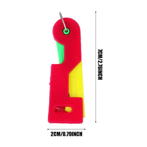 Front view of 3Pcs Automatic Needle Threader Set For Hand Sewing Easy No Fuss Threading Device measuring 7cm by 2cm