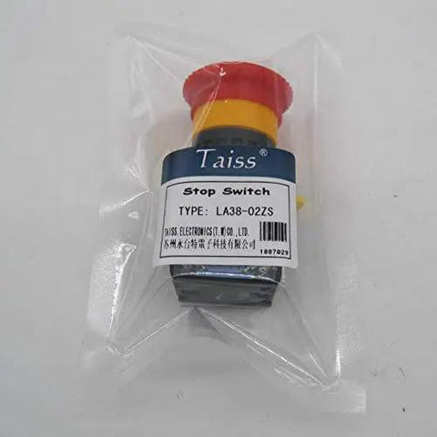 Emergency Stop Push Button Switch 22mm 2NC Red Mushroom Stop Button Box 10A 440V Industrial Safety Switch With 4 Terminals 6KV Uimp