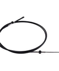 Black 12 Foot Control Cable CC17912 Replacement For Mercury Mariner Outboard Engines, showing durable marine throttle and shift cable.