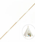 Replacement Wood Pole And Connector Set For Canvas Teepee Tent, 68 Inch Total Length, 0.79 Inch Diameter, Natural Zealand Wood