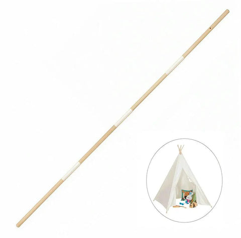 Replacement Wood Pole And Connector Set For Canvas Teepee Tent, 68 Inch Total Length, 0.79 Inch Diameter, Natural Zealand Wood