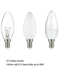 Three E12 base light bulbs compatible with 6 Light Chandelier With Fabric Shade In Matte Black Finish Modern Pendant Lighting