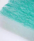 Close-up of 40.5 X 300 Ft Paint Spray Booth Floor Filter Roll Green Fiberglass material used for overspray control.