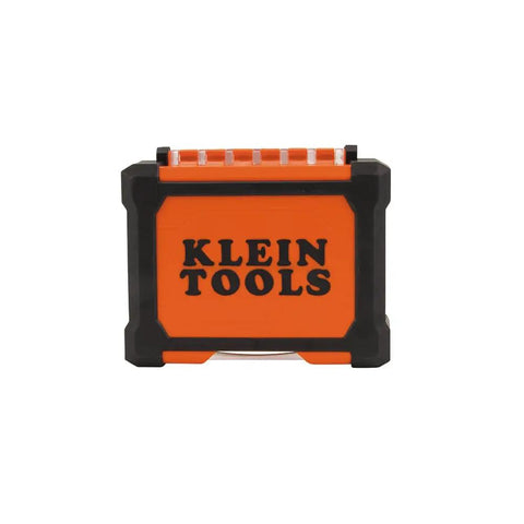 8 Piece Drill Tap Tool Kit For Aluminum Brass Copper Plastic And Mild Steel in orange and black case, front view