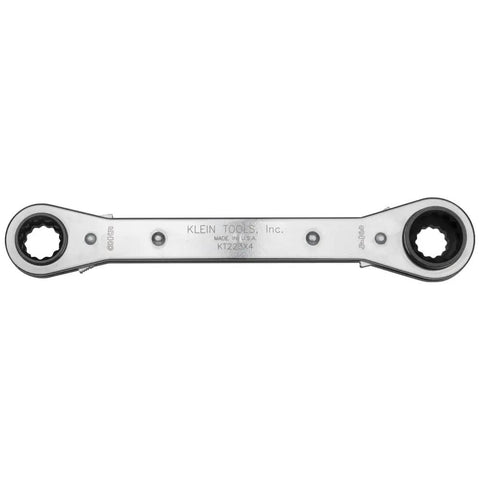 Ratcheting 4 In 1 Box Wrench Set For One Half Inch Nine Sixteen Inch Five Eighth Inch And Three Quarter Inch Sockets Made In USA