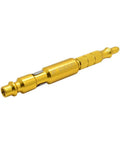 Straight Shooting Aluminum Air Blow Gun With Adjustable Pressure Dial And Concealed Pocket Clip 1/4 Inch Industrial Plug side view