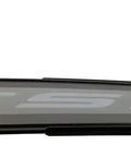 Side view of a Gara Modular Impulse Blade For Freediving Fins, 29 Degree Kick Angle, High Modulus Propylene Replacement Blade In Black