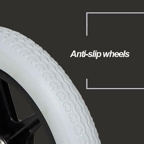 Heavy Duty Flat Free 12 Inch Wheelchair Caster Wheels Pair Solid Polyurethane Tires That Roll Like A Dream With Smooth 12mm Bearing Non Pneumatic Replacement Parts For Daily Rides