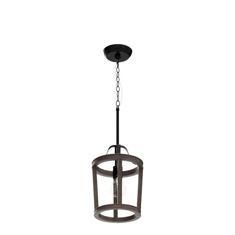 Dope Farmhouse Oak Wood Island Pendant Light with Bronze Finish, adjustable 59 inch chain, 1 light dimmable fixture
