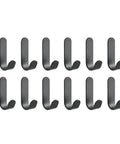 Heavy Duty Peel And Stick Wall Hooks Stainless Steel Coat Rack For Home Entryway showing 12 sleek black hooks for versatile storage.
