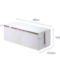 Dimensions of Cable Management Box With Lid For Office Setup, Cord Organizer That Hides Wires And Keeps Your Desk Clean.