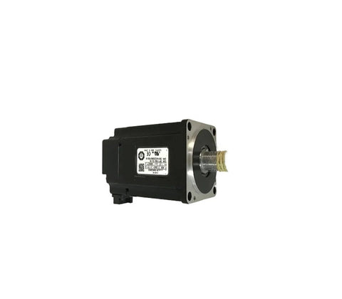 CHUNYE 400W servo motor, SGMJV-04ADA6S, side view; black housing with silver mounting flange and exposed shaft