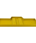 Durable splash guard and chip tray for 34108 milling machine in powder-coated steel, yellow finish, top view