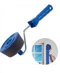 No Hustle Seamless Paint Roller Duo With Built In Flocked Edger for precise edge painting on windows and walls.