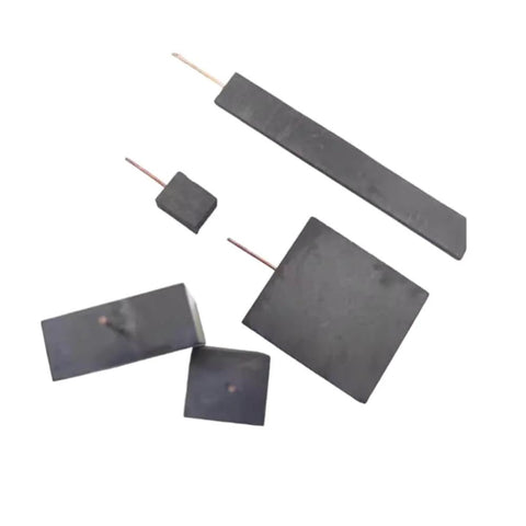 Graphite Carbon Electrode Blocks With Copper Wire Leads For Electrolysis And Electroplating Experiments High Purity 99 Percent Carbon