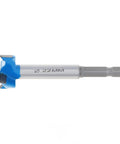 Pro Grade 22mm Forstner Drill Bit Set Tough As Nails Solid Bore Hole Saw And Wooden Cutter With Slick Cutting Action Heavy Duty Steel visible side view.
