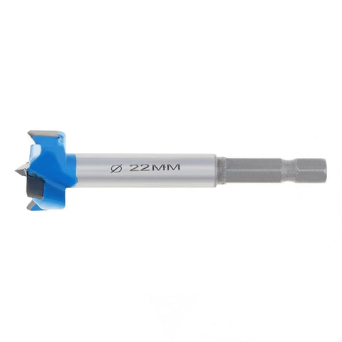 Pro Grade 22mm Forstner Drill Bit Set Tough As Nails Solid Bore Hole Saw And Wooden Cutter With Slick Cutting Action Heavy Duty Steel visible side view.